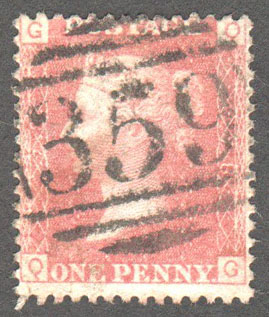 Great Britain Scott 33 Used Plate 78 - QG - Click Image to Close
